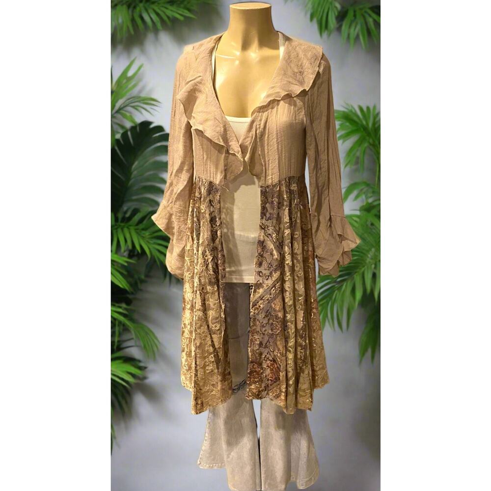 Origami Lace Open Cardigan S/M